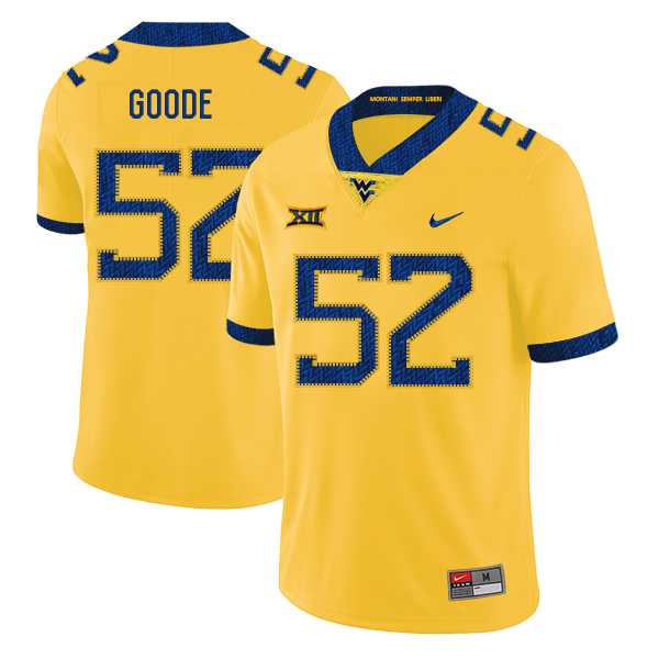 West Virginia Mountaineers 52 Najee Goode Yellow College Football Jersey Dzhi,We sell and wholesale West Virginia Mountaineers 52 Najee Goode Yellow College Football Jersey Dzhi on line form chian!